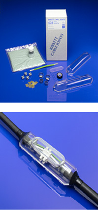 Full range of C81 tested straight, branch, multi-service, multi-core and multi-pair cold pour resin splice kits available for low / medium voltage cables